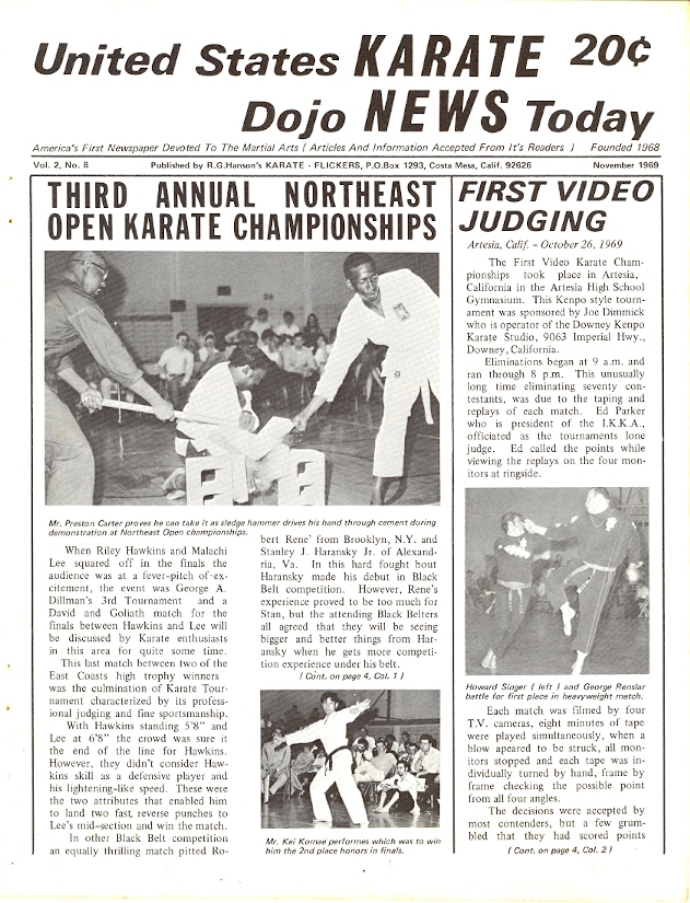 11/69 United States Karate Dojo News Today Newspaper